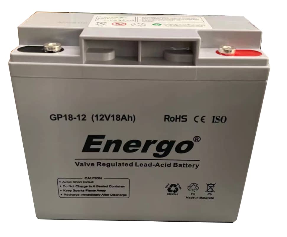 GP18-12 model 12V 18 Ah Energo Batteries
