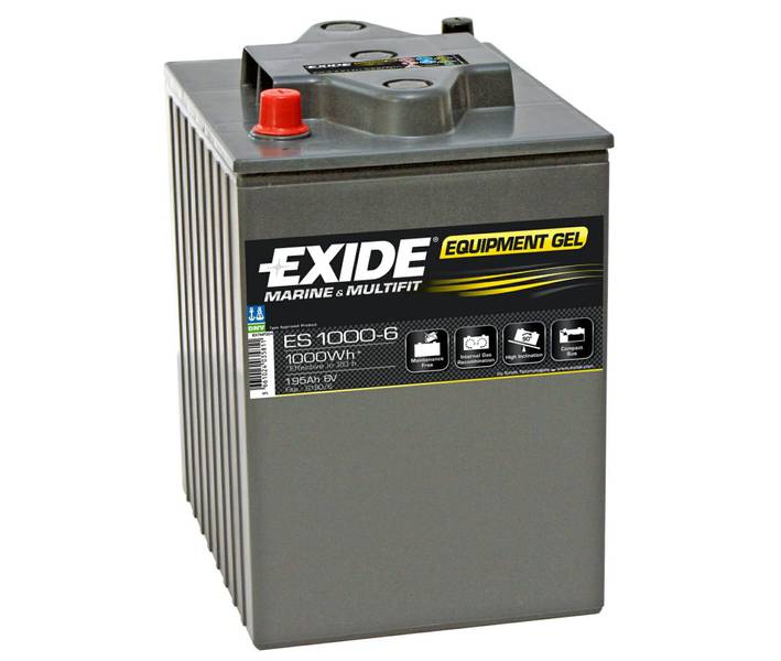Exide ES1000-6 model 6V-195Ah Exide Jel Ak