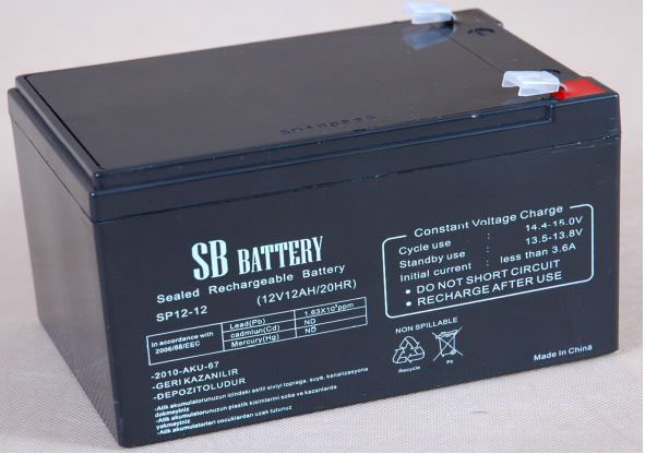 SP12-12 model 12V 12 Ah SB Battery