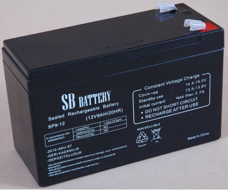 SP9-12 model 12V 9 Ah SB Battery