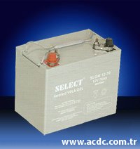 SLGM 12-70 model 12V 70 Ah Select Gel Batteries