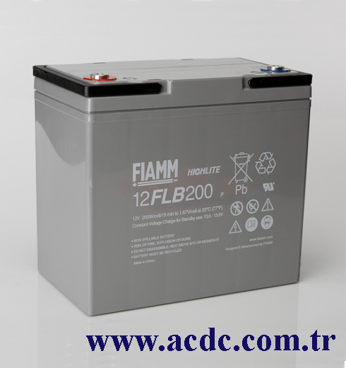 12FLB200 model 12V-55Ah Fiamm Kuru Ak